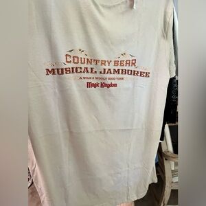 WDW Disney Parks Country Bear Jamboree Beige Distressed  Colored T-Shirt